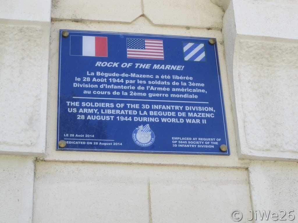 Plaque commémorative libération du 28-08-1944