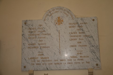 Plaque commémorative morts pour la France