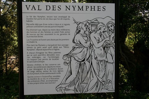 Panneau informatif sur le Val des Nymphes