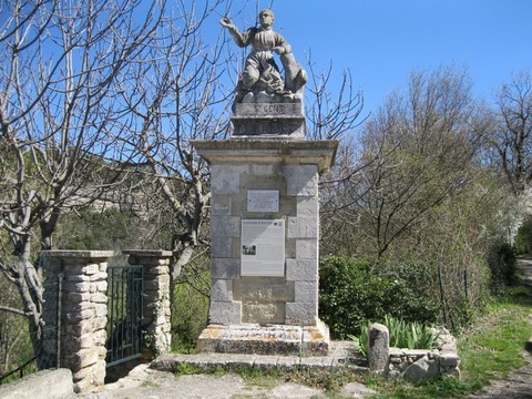 Monument de Saint-Gens restauré en mars 1995, saint prié pour faire tomber la pluie