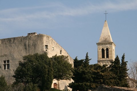 Le_Pègue_Ruines du château et clocher de l'église