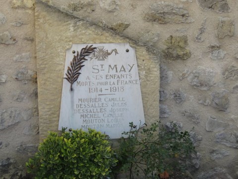 Plaque commémorative en mémoire des morts de la guerre 14-18