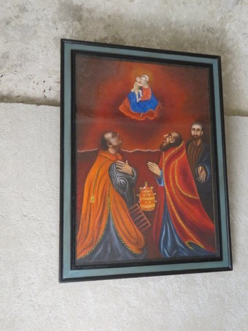 Ce magnifique tableau représentant Saint-Marius a été restauré en 2008 par l'architecte d'intérieur Jacqueline Mornet