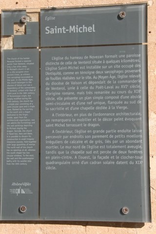 Panneau descriptif de l'église Saint-Michel