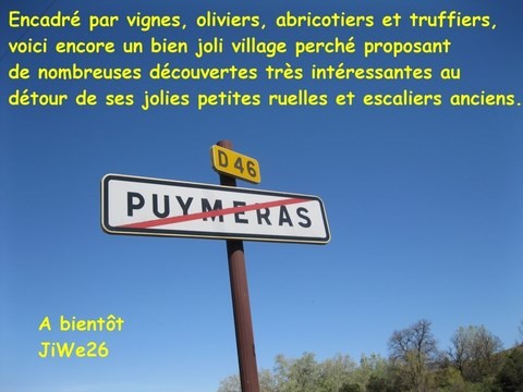 Puymeras, village perché moyennageux du Vaucluse