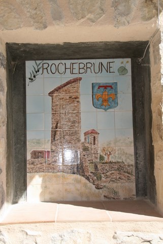 Représentation de la tour sur le mur de la Mairie