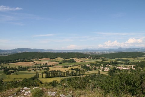 Panorama sur le village de Rochefort vu depuis le sommet de la "motte castrale"