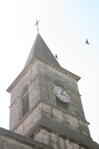 Le clocher de l'église Saint-Vincent