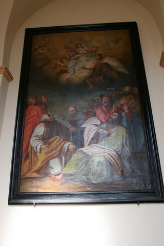 Peinture représentant l'assomption de la Vierge
