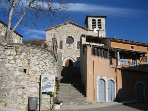 L'église vue depuis la mairie